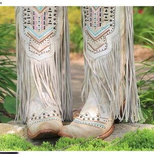 Women's Fringe Corral Western Boots size 9 1/2